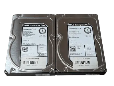 LOT OF 2 Dell 0KK92 3TB 3.5  SAS 6Gbps ST33000650SS Enterprise Plus • $25.99