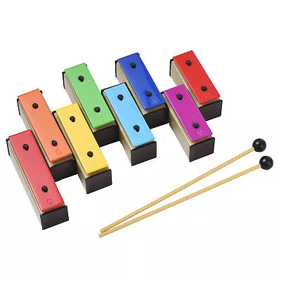 8-note Xylophone Colorful Glockenspiel Removable  Color Metal Plates U3M9 • $64.50