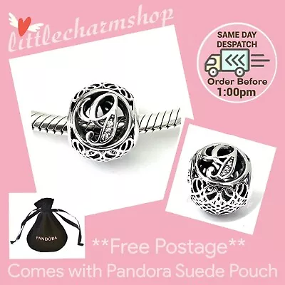 $49 • Buy NEW Authentic Genuine PANDORA Vintage Letter G Openwork Charm - 791851CZ RETIRED