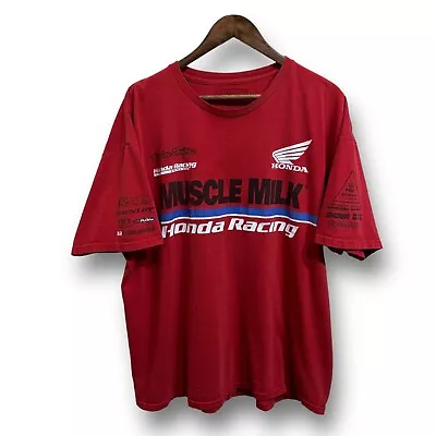 Troy Lee Design Men's Honda Racing Muscle Milk Branded Double Sided Shirt 2X • $8.46