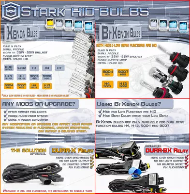 Stark HID Xenon Replacement Bulbs Pair ONLY FOR HID KIT - Single / Dual Bixenon • $7.79