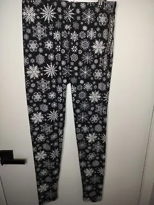 BUTTERY SMOOTH SNOWFLAKE One Sz [12-22]  LEGGINGS NWT • $12