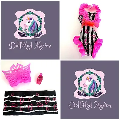 DollMod Maven🦄 Monster High DRACULAURA Swim Class Doll Bathing Suit Bag Towel • $19.99