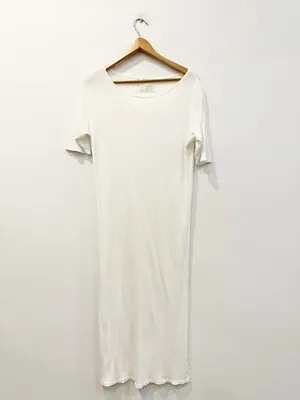 Designer La Garconne Moderne Size S White Jersey Midi Pefect Women's Dress • $97.15