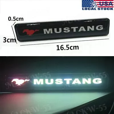 LED Light Car Front Grille Emblem Badge Illuminated Decal Sticker For Mustang X1 • $12.73