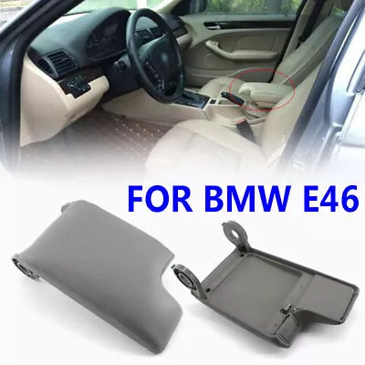 1x Leather Armrest Console Lid Cover Base For BMW E46 3 Series 99-04 Light Gray • $22.99