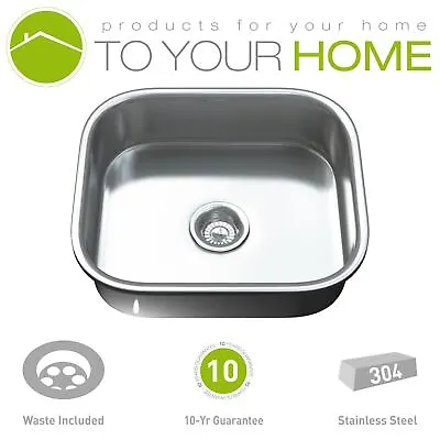 Dihl 1092 Under-mount 1.0 Single Bowl Stainless Steel Kitchen Sink With Waste • £22.97