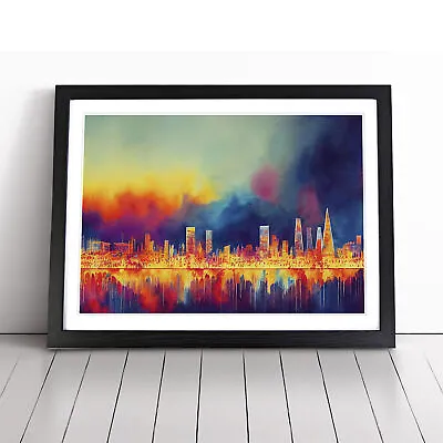 London Skyline Art Vol.2 Abstract Wall Art Print Framed Canvas Picture Poster • £16.95