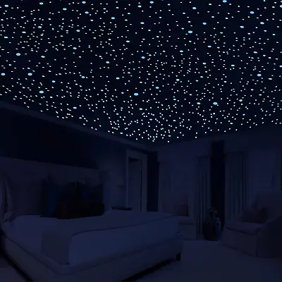 808 PCS Glow In The Dark Stars For Ceiling Glowing Wall Decals Decor Stickers( • $16.13