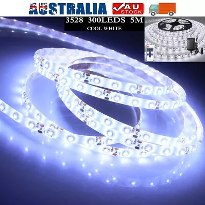 5M 3528/5050 300 LEDs Cool White SMD LED Strip Lights 12V Waterproof AU Power • $7.79