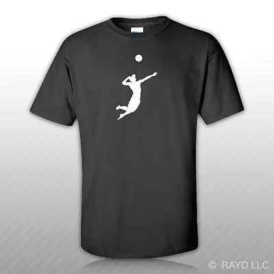 Mens Volleyball T-Shirt Tee Shirt S M L XL 2XL 3XL Cotton Serve Silouett • $13.99