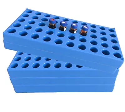 (5 Packs) Vial Rack Single Blue Holds 50 Standard 12 Mm 2 Ml Vials Stackable T • $35.98