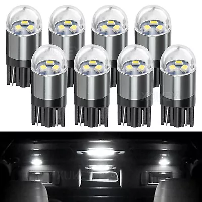 T10 Car Bulb LED Canbus SMD Xenon White Wedge W5W 501 Side Light Bulbs Globe 8x  • $11.99