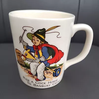 Vintage Children's Mug Nursery Rhyme 'Ride A Cock Horse' • $8.16