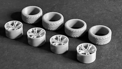 AMT 2017 CAMARO WHEEL SET FRONT AND REAR - 1: 8 10 12 18 24 25 Tamiya Revell MFH • $15