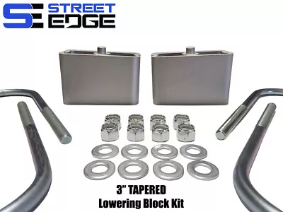 Street Edge 3  Tapered Aluminum Lowering Block Kit For 82-04 Chev S10/Sonoma/S15 • $59.39