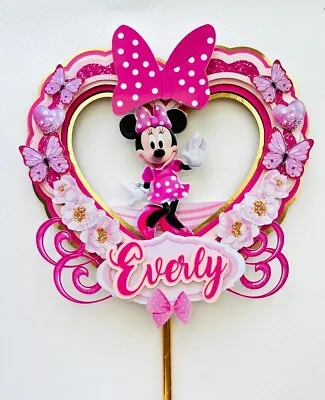 Personalized Minnie Mouse Cake Topper  • $28