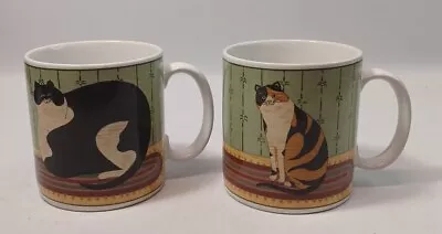 2 Warren Kimble Sakura Country Cat Collection Coffee Mug Cups Fat Cat • $9.99