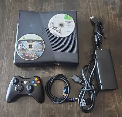 Microsoft Xbox 360 S 4GB Slim Console W Controller Batman Bundle HDMI Tested • $79.99