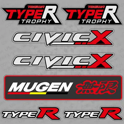 For Honda Civic Type R Mugen Car Sticker 3D Decal Stripe Logo Decoration Sport • $8.99