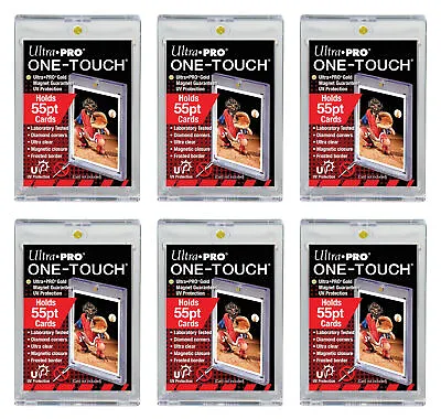 NEW Ultra Pro 6-Pack One-Touch Magnetic 55pt Trading Card Holder 81909-UV Mtg • $18.95