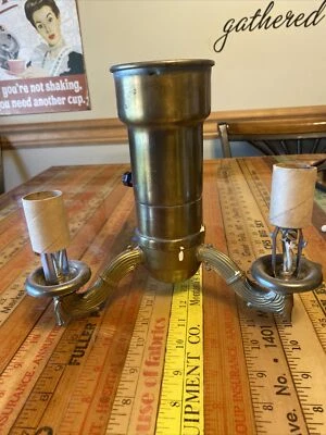 $45 • Buy Antique Floor Lamp 3 Arm 4 Light Cluster Porcelain Socket Art Deco Restore Part
