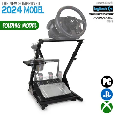 Pro Racing Simulator Folding Wheel Stand Cockpit Thrustmaster Logitech Fanatec • $69