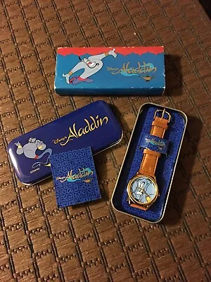 Disney Aladdin Vintage Fossil Watch With Tin And Cover  • $40