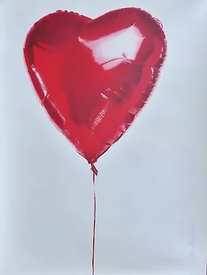 ❤️ Mr BRAINWASH Hold On To My Heart 18 Heart Balloon Hand Signed Like Banksy  ❤️ • $2450