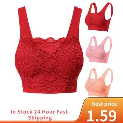 1pcs Genie Milana Lace Sports Bra Flowers Cami Top Pads Women Underwear • $14.99