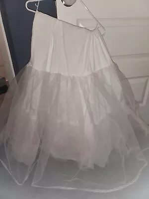 David’s Bridal White A-Line Tiered  Petticoat Slip Large Wedding Dress Slip • $20