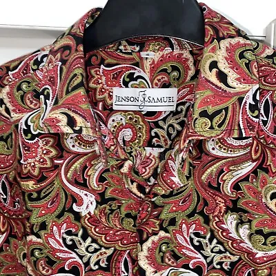 Jenson & Samuel 100% Cotton Men’s Long Sleeve Shirt Paisley Pattern Small • £14.99