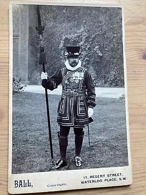 Edwardian Cabinet Card Photo Beefeater Yeoman W/ Military Medals • £19.99