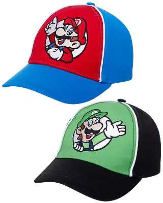 Super Mario 2 Pack Baseball Hat For Boys Ages 4-7  Kids Baseball Cap • $18.99
