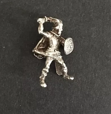 £10.99 • Buy Vintage Sterling Silver Viking Warrior Man Soldier Charm Antique Pendant