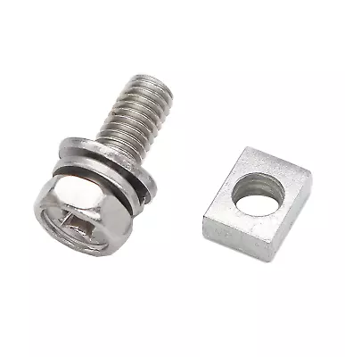 6-Pack Motorcycle Battery Terminal M6 X10Mm Bolt Square Nut Kit Stainless Steel  • $10.48