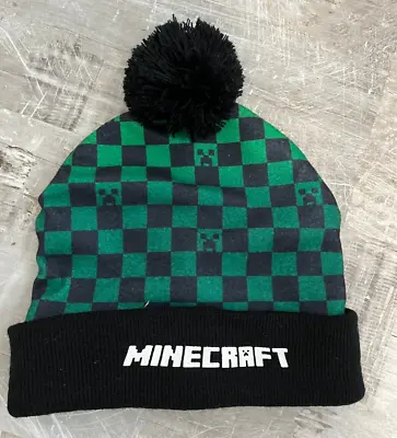 Minecraft Boys/Girls Beanie Hat With Black Pom Pom • $5