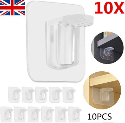 10X Shelf Support Plastic Self Adhesive Bracket Wardrobe Cabinet Shelves Holder. • £3.60