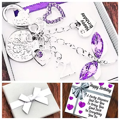 £4.75 • Buy 16th, 18th, 21st BIRTHDAY Gift, LILAC DRAGONFLY, SIXPENCE Keying, 40th 50th 60th