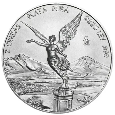 2023 Mexico Libertad .999 Silver Coin 2 Oz Plata Pura • $79.95