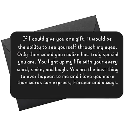 Love Note Engraved Wallet Insert Card For Dad Husband Birthday Christmas Gifts • £4.49