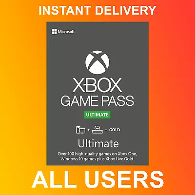 1 Month Xbox Game Pass Ultimate (INCLUDING XBOX GOLD) UK EU REGION • £11.99