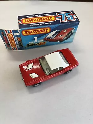 Matchbox Diecast Superfast Dodge Challenger #75 In Original Box • $12