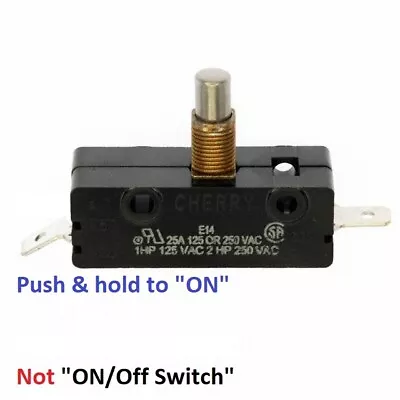 SNAP SWITCH  SPDT  25 AMP  125-250V  Single Pole; Metal E14 -01 Cherry PUSH ON  • $12.38