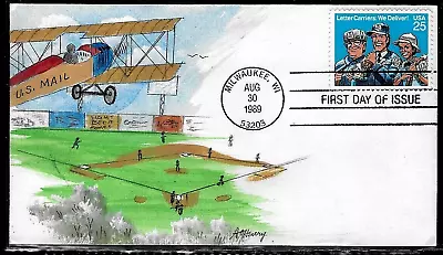 2420 25c Stamp (1989) THE LETTER CARRIERS FDC HD/HP FROM A. O. HENRY - SCARCE !! • $28.75