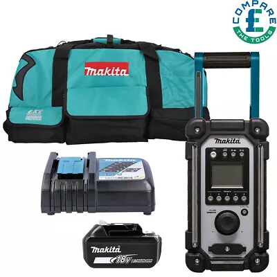 Makita DMR116 18V Li-Ion LXT Jobsite Radio With 1 X 6Ah Battery Charger & Bag • £257.12