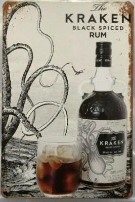 $10 • Buy KRAKEN  Rustic Look Vintage Tin Metal Sign Man Cave, Shed-Garage & Bar 