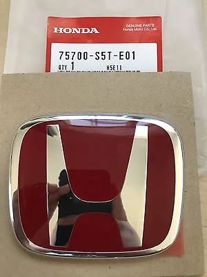 Jdm Ep3 Front Red Emblem 00-03 Honda Civic New Genuine Oem 75700-s5t-e01 • $104.98