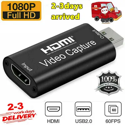 £8.78 • Buy 4K 1080p HD HDMI To USB2.0 Video Audio Capture Card Recorder For Windows Android