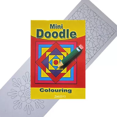 Mini Doodle Colouring Books Party Bag Fillers Art Design Adults Kids • £1.49